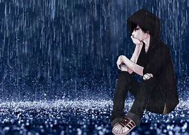 Image result for Sad Anime Boy Rain