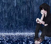 Image result for Rain Sad Anime Boy Crying