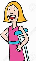 Image result for Woman On Crutches Clip Art