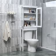 Image result for Bathroom Shelves Behind Toilet