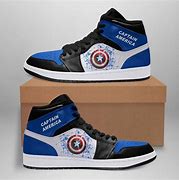 Image result for Captain America Jordan Shoes