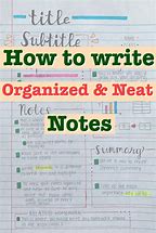 Image result for Organized School Notes