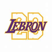 Image result for LeBron James 23 Logo for Lakers