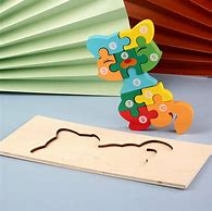 Image result for Montessori Wooden Toddler Puzzles