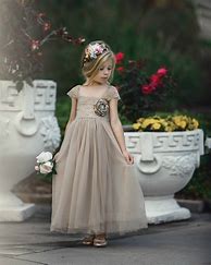 Image result for Champagne Flower Girl Dress