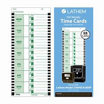 Image result for Lathem Print. Time Cards