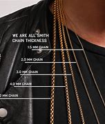 Image result for Gold Chain mm Size Chart