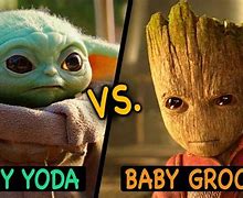 Image result for Baby Yoda vs Baby Groot Memes