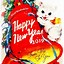 Image result for Vintage Happy New Year Cat