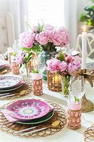 Image result for Pink Peony Tablecloth