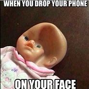 Image result for Phone Falls On Face Meme