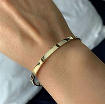 Image result for Plain Gold Bangle Bracelet
