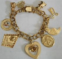 Image result for Vintage Gold Charm Bracelet