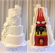 Image result for Half and Half Wedding Cake