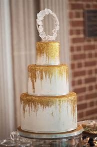 Image result for Gold Glitter Wedding Cake