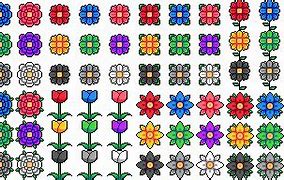 Image result for Color by Number Pixel Art Flowers Colouring Page