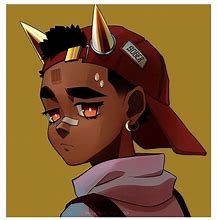 Image result for Black Anime Boy Kid
