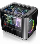 Image result for Tempered Glass Cube PC Case