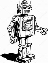 Image result for Robot Drawing Black and White