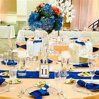 Image result for Royal Blue and Peach Wedding
