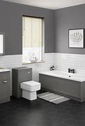 Image result for Dark Grey Bathroom Suites