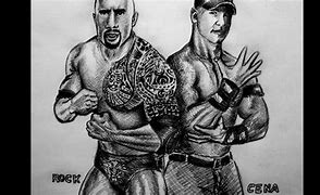 Image result for John Cena vs The Rock Fan Art
