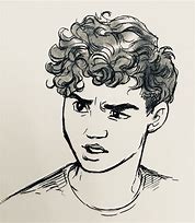 Image result for How to Draw a Boy with Curly Hair