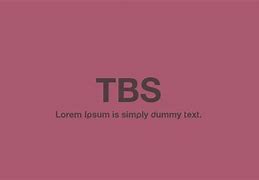 Image result for TBS Font