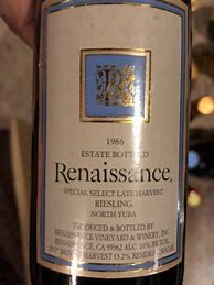 Image result for Renaissance Riesling Special Select Late Harvest