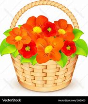 Image result for Cartoon Flower Basket