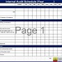 Image result for Example of Audit Schedules