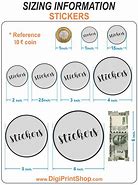 Image result for Circle Logo Sticker Size