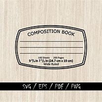Image result for Composition Book SVG