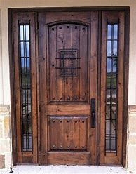 Image result for Rustic Front Doors with Wrought Iron