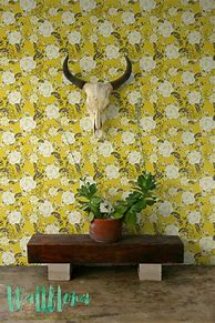 Image result for Yellow Floral Peel and Stick Wallpaper