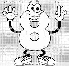 Image result for Number 8 Cartoon Character