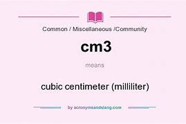 Image result for Cubic Centimeters to Milliliter