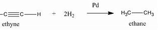 Image result for Draw the Product of the Hydrogenation of Ethyne.