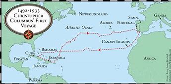 Image result for Christopher Columbus 1492 Voyage