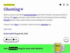 Image result for Ghosting Examples