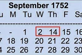 Image result for 1752 Calendar