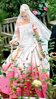 Image result for Gwen Stefani Pink Wedding Dress
