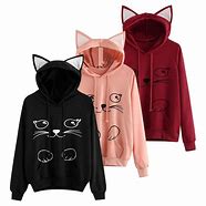 Image result for Cute Cat Ear Hoodies