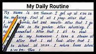 Image result for My Daily Routine Writing