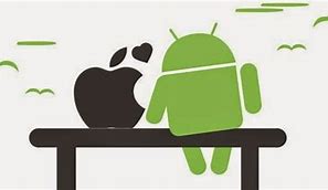 Image result for Android and Apple Sitting Together