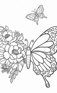 Image result for Flying Butterfly Coloring Pages