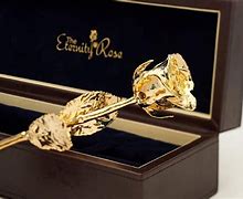 Image result for Gold-Covered Roses Anniversary Gifts