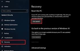 Image result for Security Key in Reset Laptop Windows 10