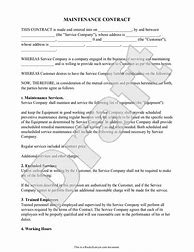 Image result for Maintenance Contract Forms Free