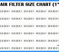 Image result for Round Air Filter Size Chart